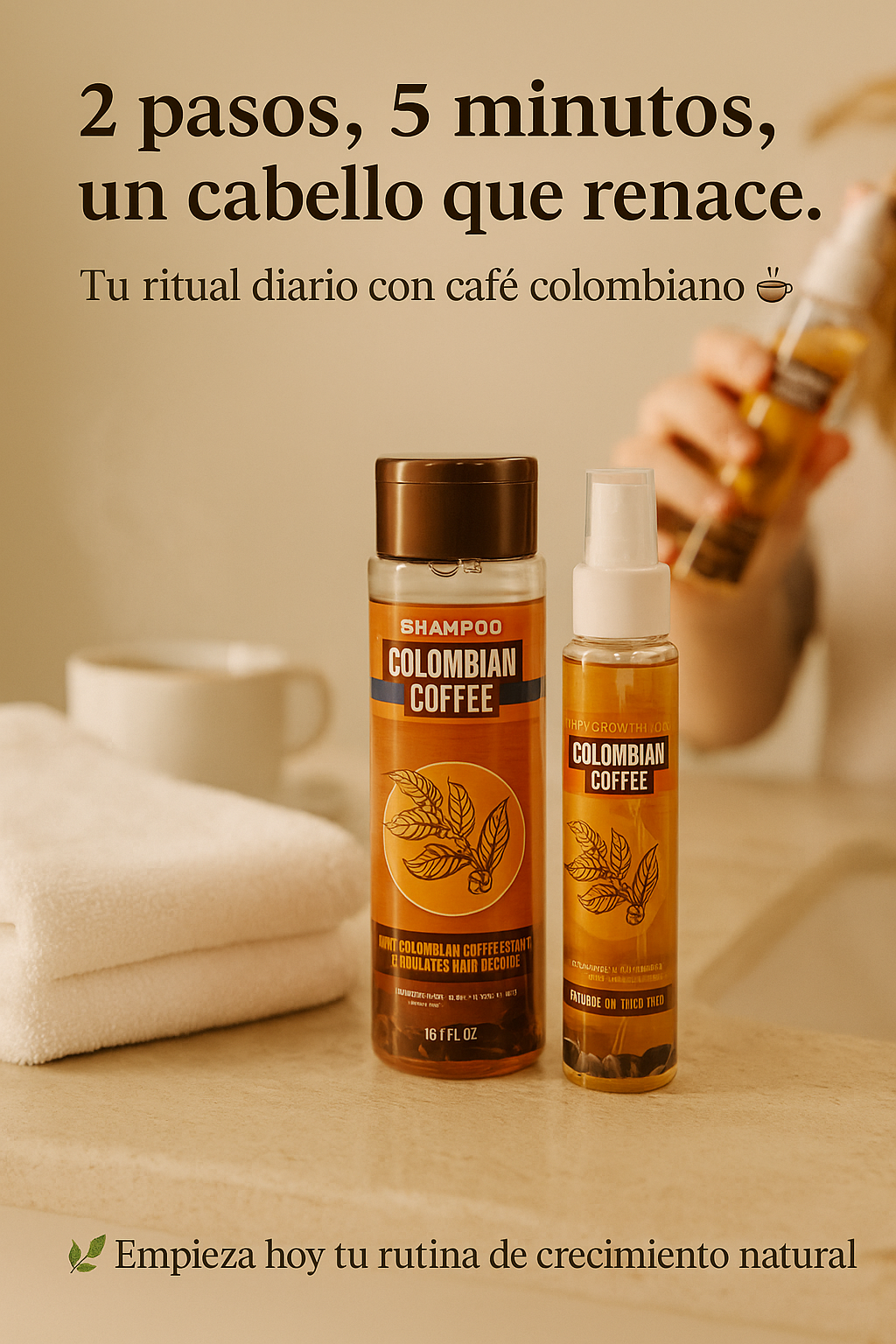 Shampoo & Tónico capilar de Café